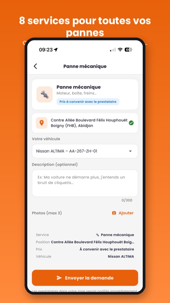 Choix parmi 8 services